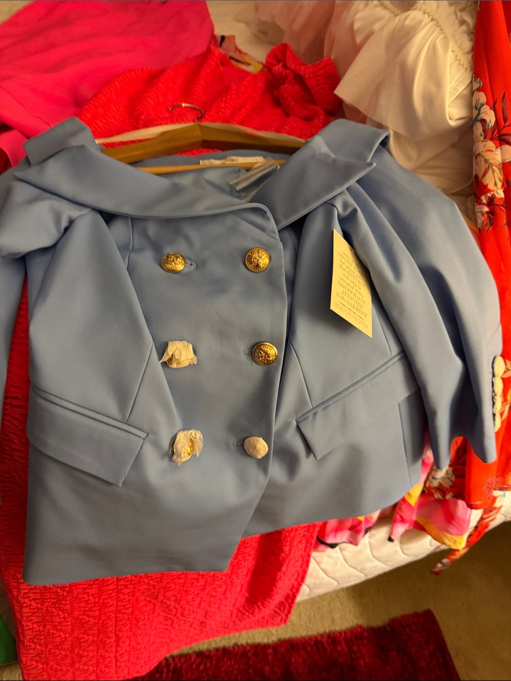 Boston Proper Blazer with Gold Buttons Size 12 woman - Picture 4 of 6